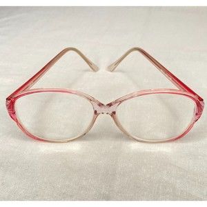 OKO Eyeglasses Translucent Pink Frame Round Lens